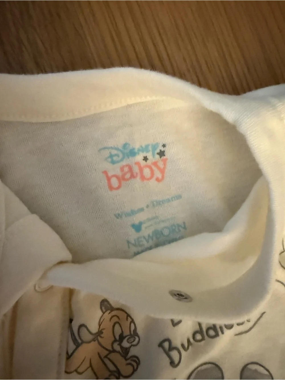 Disney Cream and Light Gray Mickey Mouse Baby Top & Pants Set